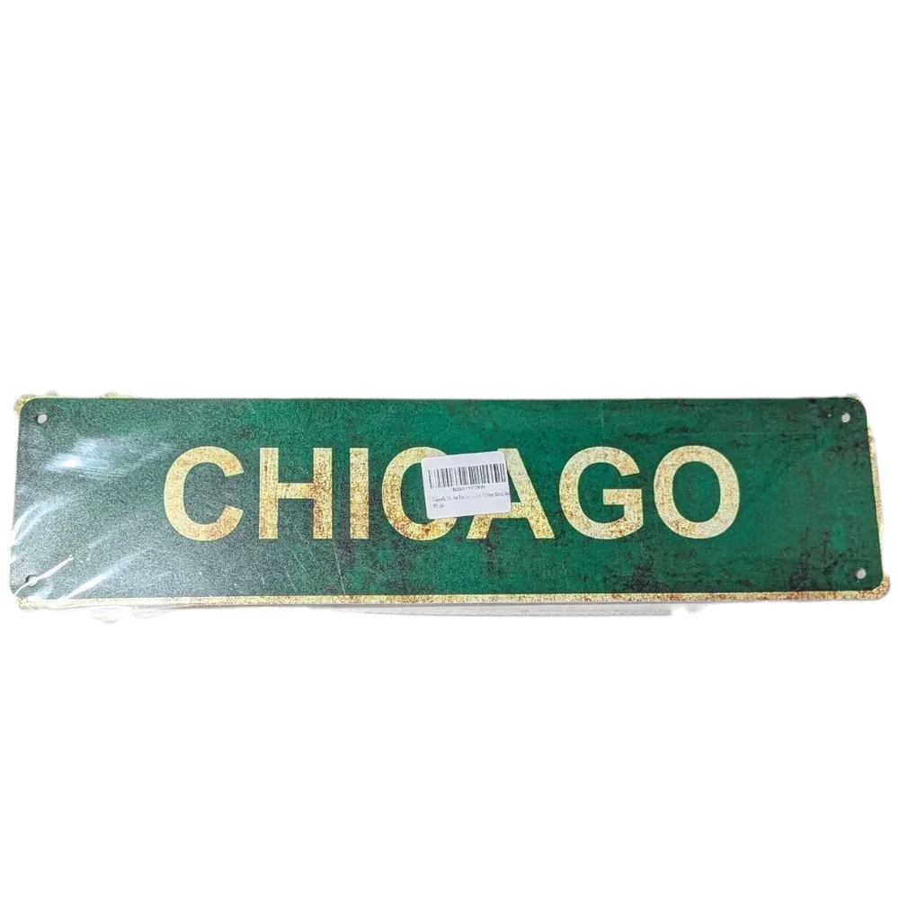 Chicago - Tin Sign - Rustic Look - Brand New Sealed - Home, Work, Office Decor